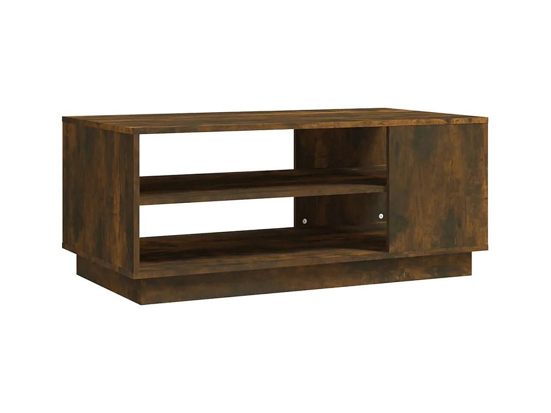 Table basse salon-Table d'appoint chêne fumé 102x55x43 cm bois d'ingénierie SHL28703