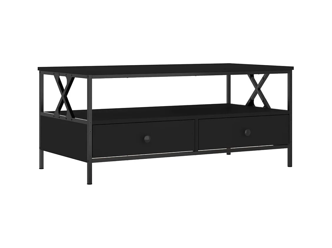 Table basse salon-Table d'appoint noir 100x51x45 cm bois d'ingénierie SHL8764
