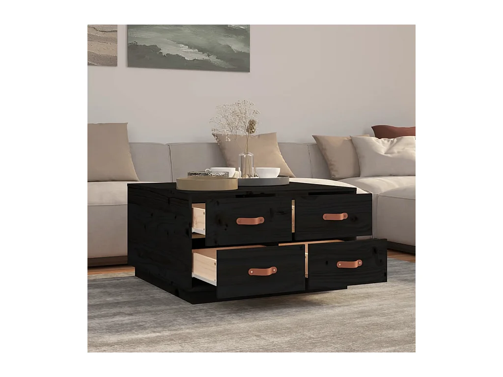 Mesa de centro | Mesa auxiliar madera de ingeniería blanca 89,5x48x30 cm SHL2620