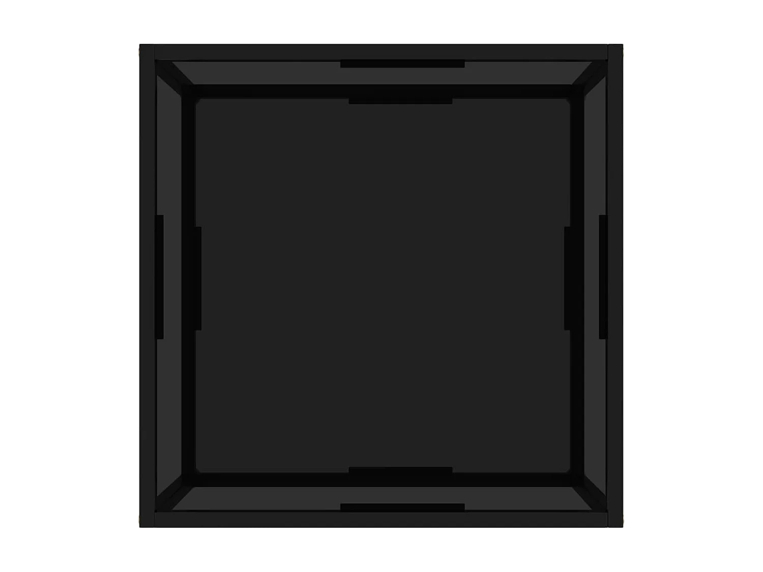 Table basse salon-Table d'appoint Noir 60x60x35 cm Verre trempé SHL822