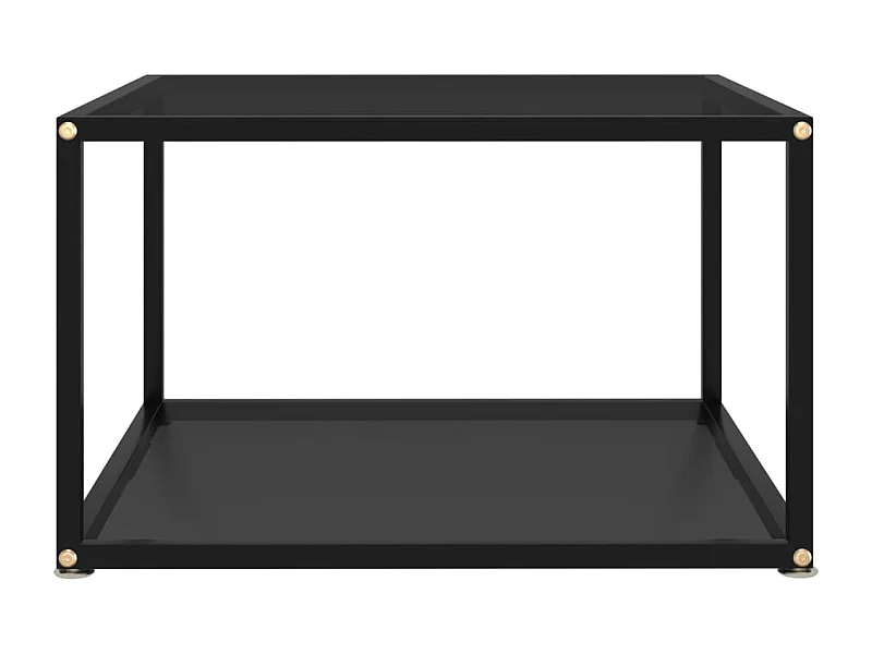 Table basse salon-Table d'appoint Noir 60x60x35 cm Verre trempé SHL822