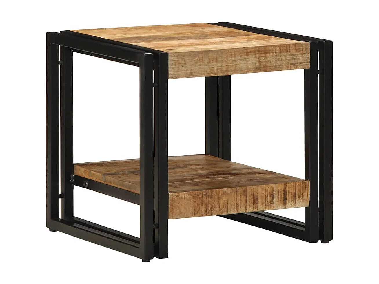 Couchtisch-Wohnzimmertisch-Beistelltische Braun 40x40x38 cm Massivholz Mango SHL56646