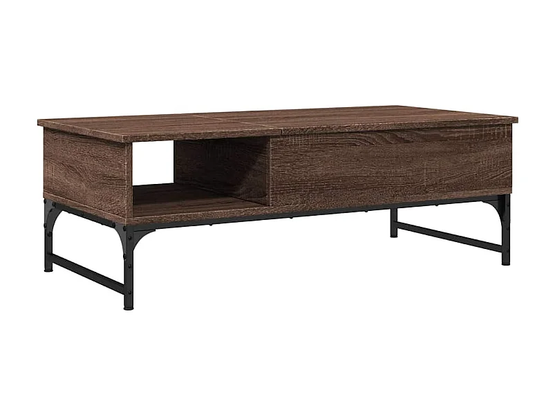 Couchtisch-Wohnzimmertisch-Beistelltische Braun Eichen-Optik 100x50x35 cm Holzwerkstoff Metall SHL53479