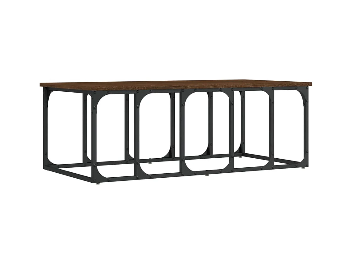 Table basse salon-Table d'appoint chêne marron 100x50x35,5 cm bois d'ingénierie SHL91492