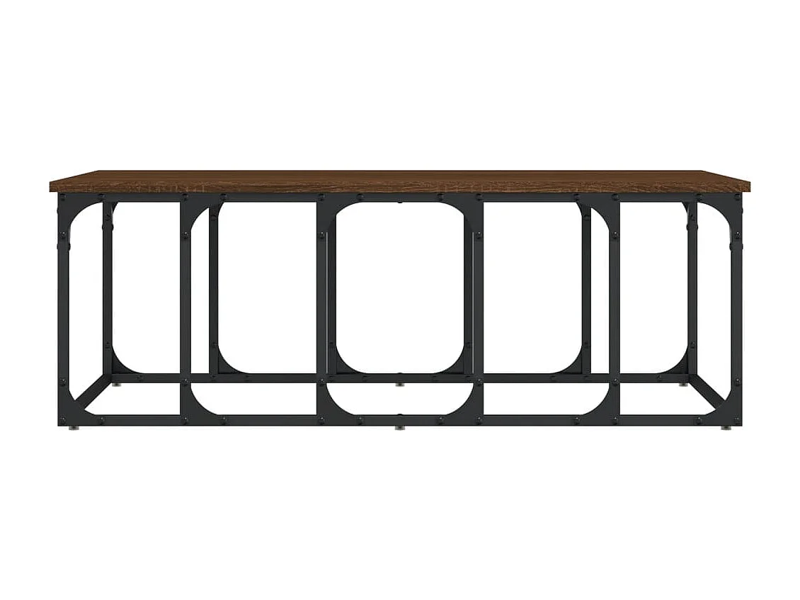 Couchtisch-Wohnzimmertisch-Beistelltische Braun Eichen-Optik 100x50x35,5 cm Holzwerkstoff SHL98197