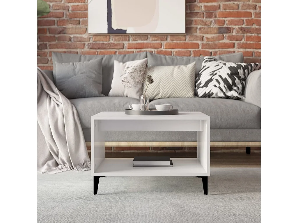 Mesa de centro | Mesa auxiliar giratoria 360 grados roble sonoma 90x90x34,5 cm SHL3225