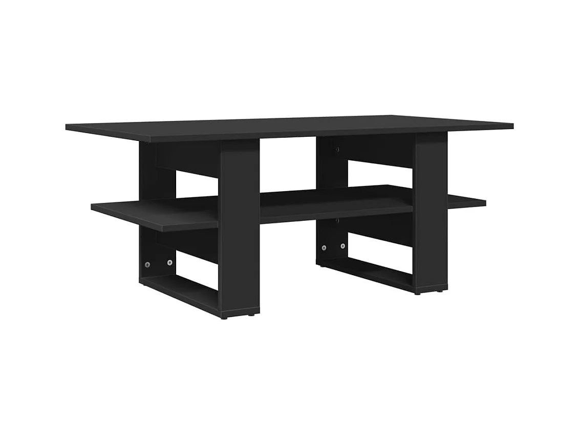 Table basse salon-Table d'appoint noir 102x55x42 cm bois d'ingénierie SHL14428