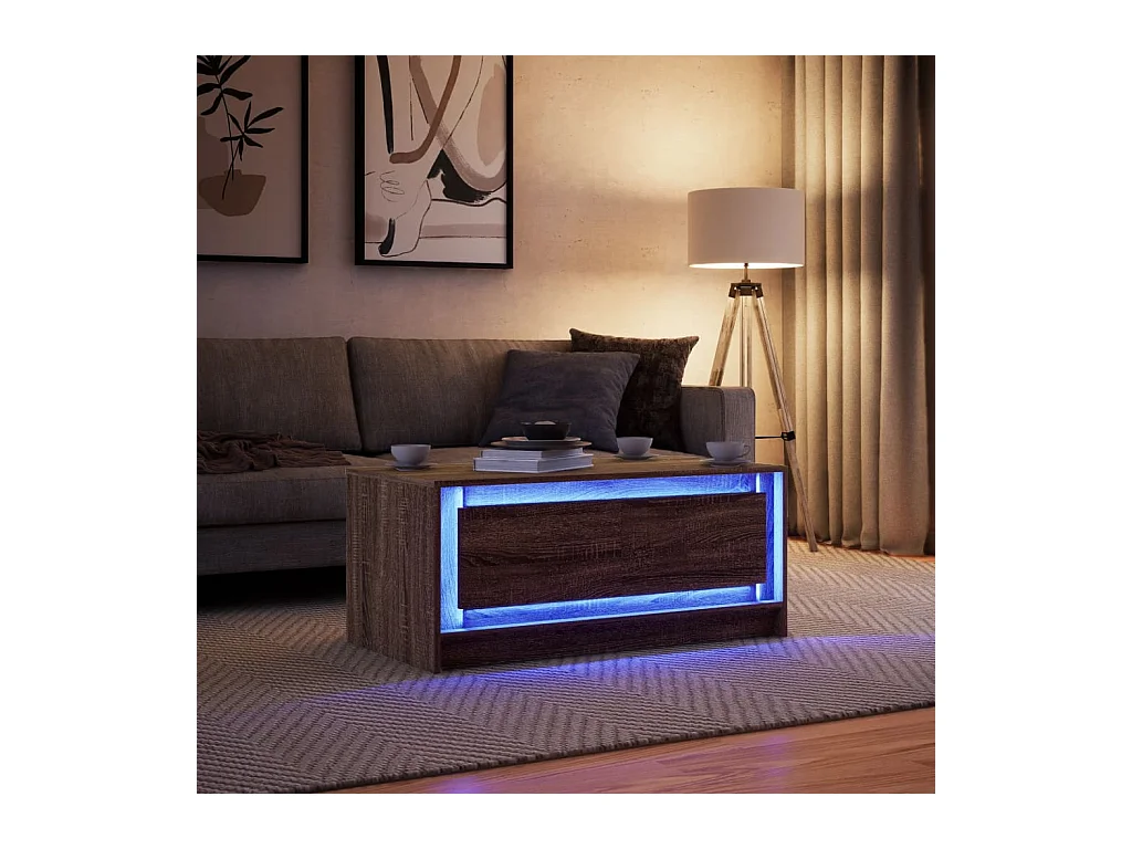 Mesa de centro-Mesa auxiliar madera maciza pino marrón miel 100x101x40,5 cm SHL822741