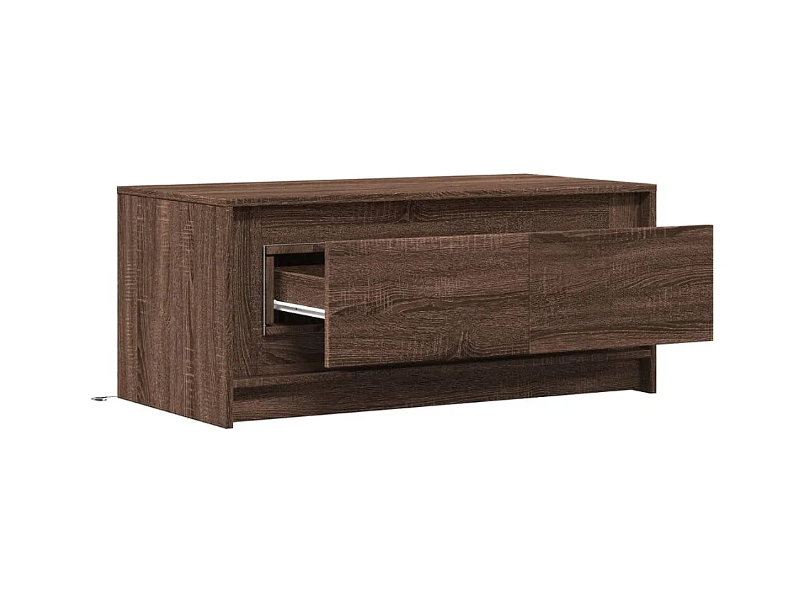Mesa de centro-Mesa auxiliar madera maciza pino marrón miel 100x101x40,5 cm SHL822741
