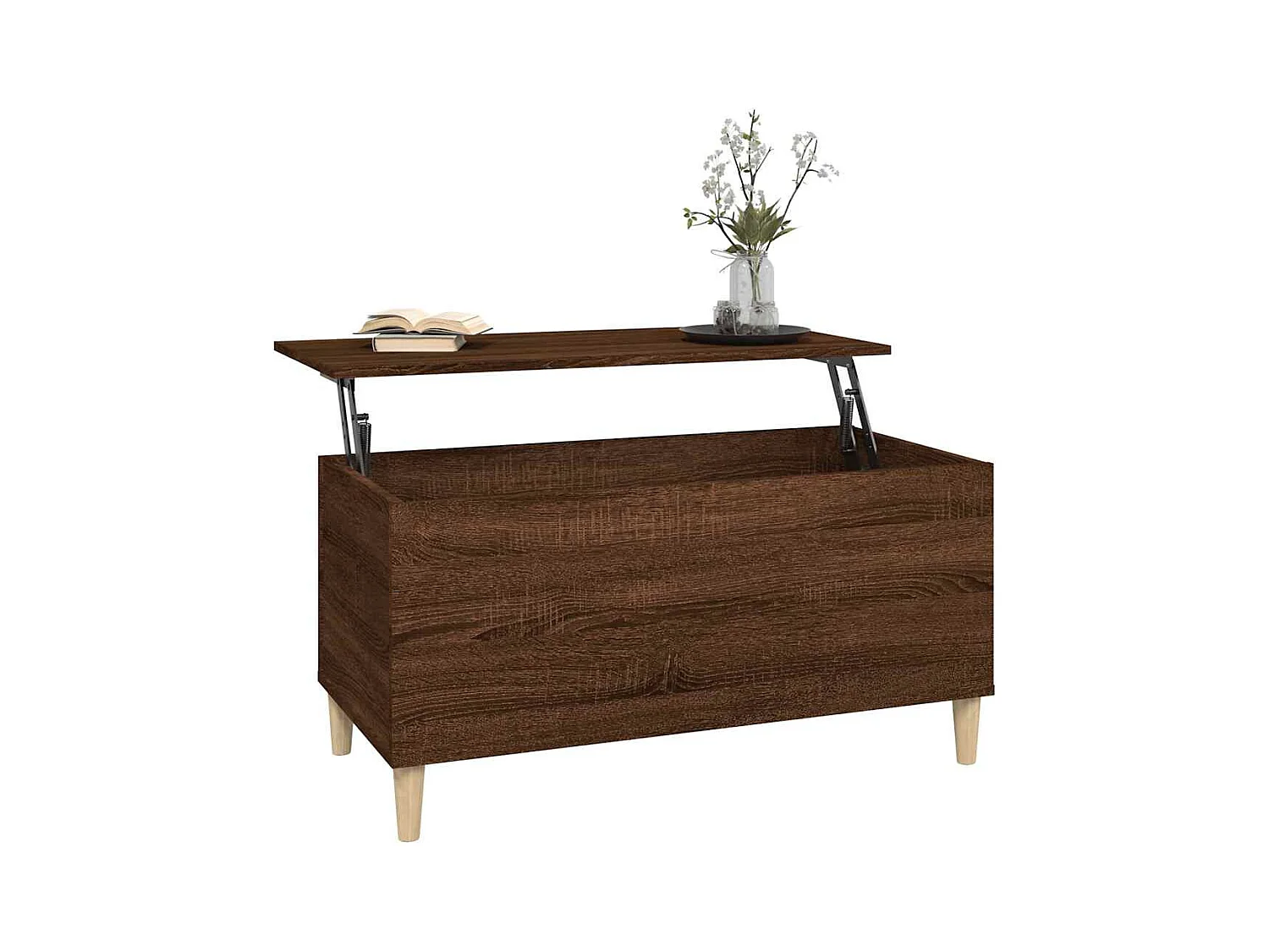 Mesa de centro | Mesa auxiliar madera contrachapada roble ahumado 90x50x40 cm SHL2718