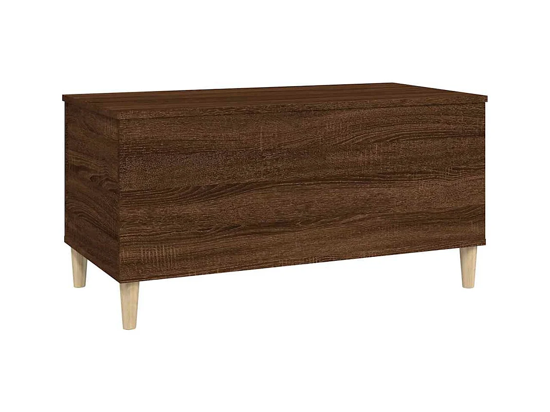 Mesa de centro | Mesa auxiliar madera contrachapada roble ahumado 90x50x40 cm SHL2718