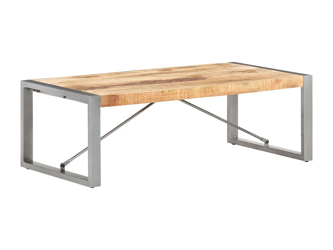 Couchtisch-Beistelltisch-Sofatisch 120x60x40 cm Raues Mangoholz SHL18635