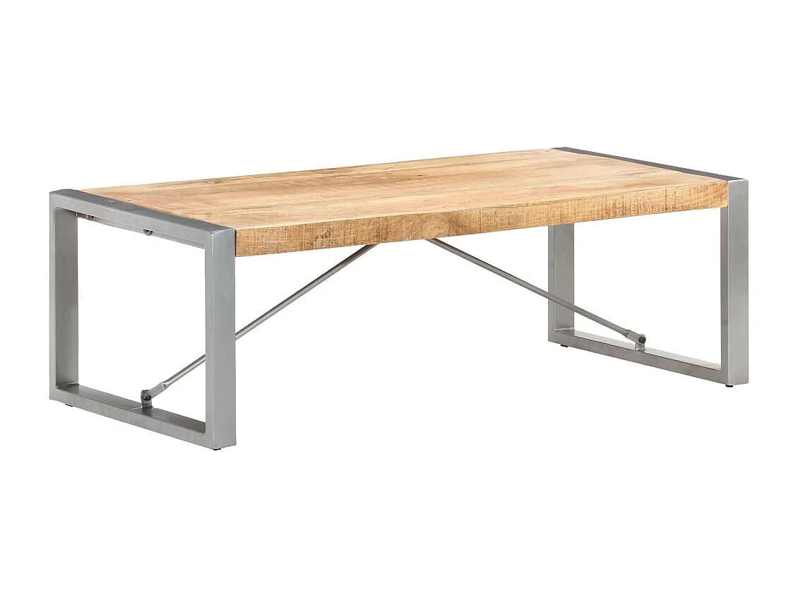 Couchtisch-Beistelltisch-Sofatisch 120x60x40 cm Raues Mangoholz SHL18635