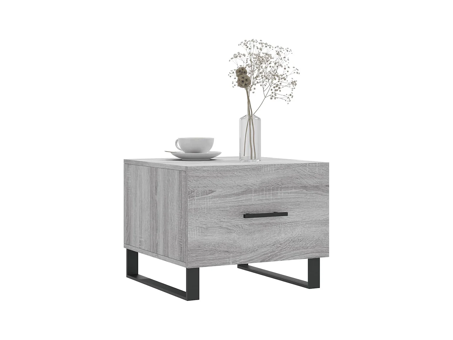 Table basse salon-Table d'appoint Sonoma gris 50x50x40 cm Bois d'ingénierie SHL49107