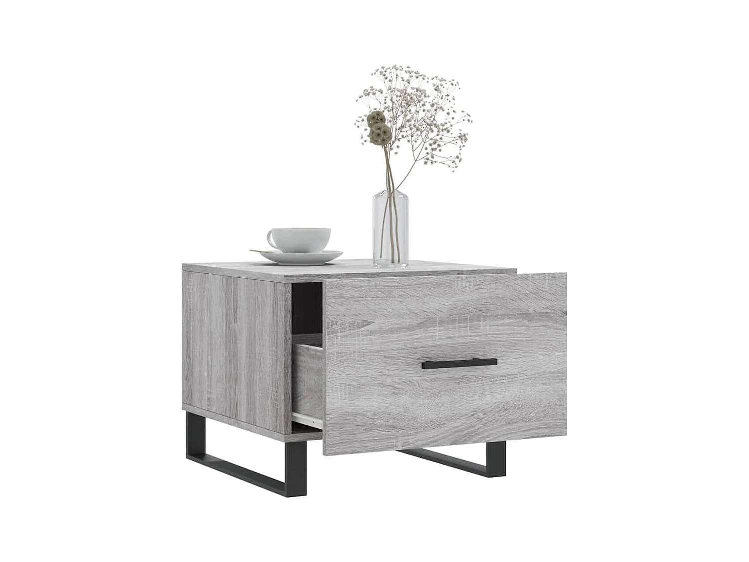 Table basse salon-Table d'appoint Sonoma gris 50x50x40 cm Bois d'ingénierie SHL49107