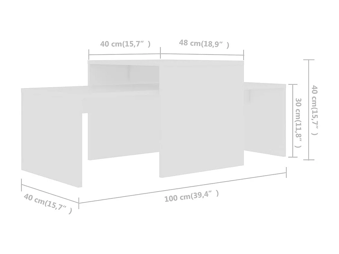 Mesa de centro | Mesa auxiliar con luces LED roble ahumado 100x100x31 cm SHL2926