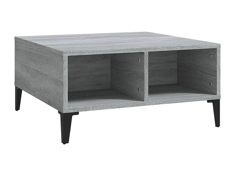 Mesa de centro | Mesa auxiliar madera contrachapada blanco brillo 51x50x44 cm SHL3794