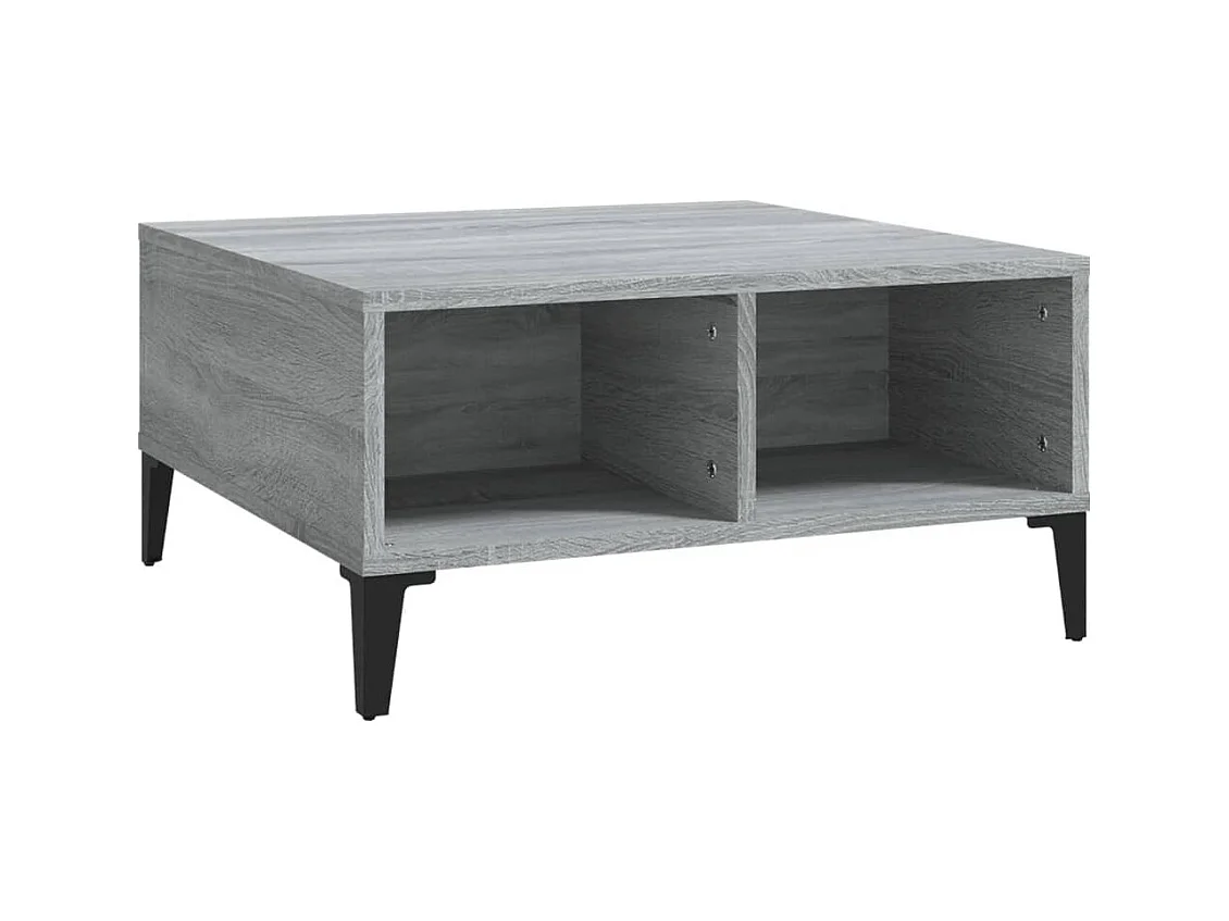Mesa de centro | Mesa auxiliar madera contrachapada blanco brillo 51x50x44 cm SHL3794