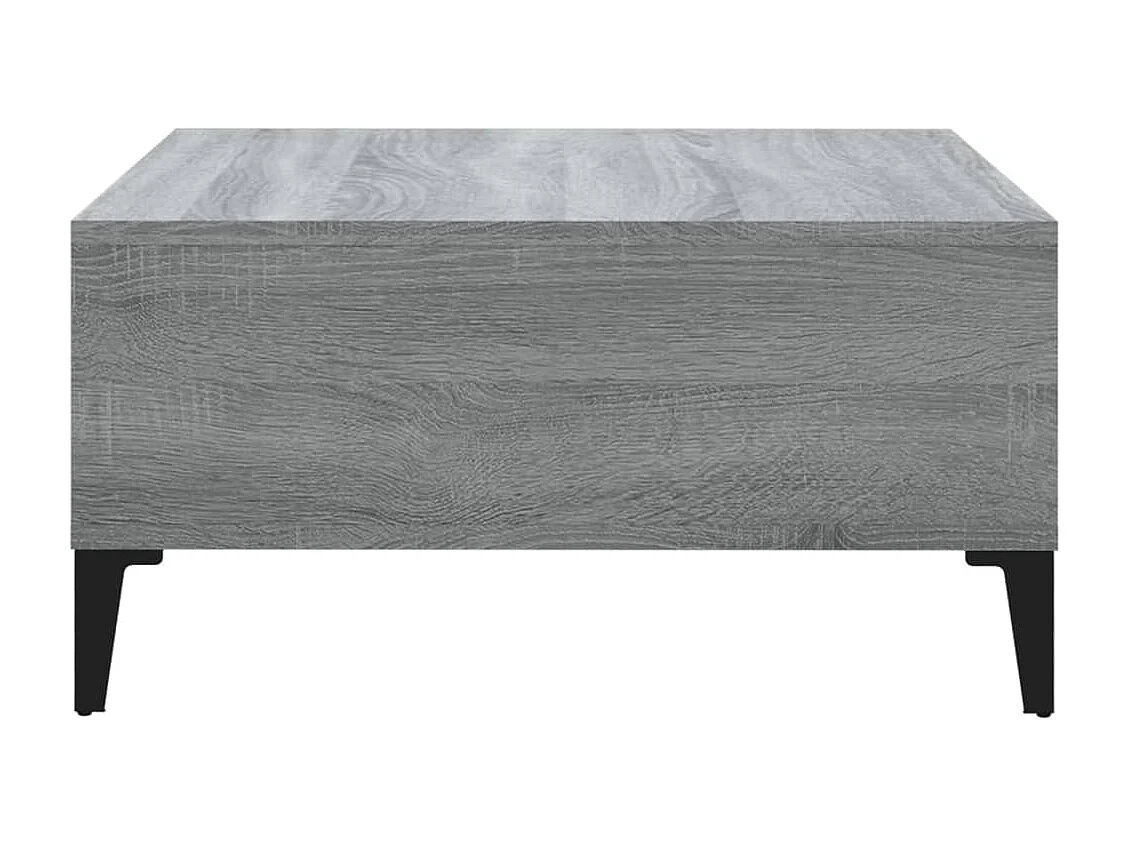 Mesa de centro | Mesa auxiliar madera contrachapada blanco brillo 51x50x44 cm SHL3794