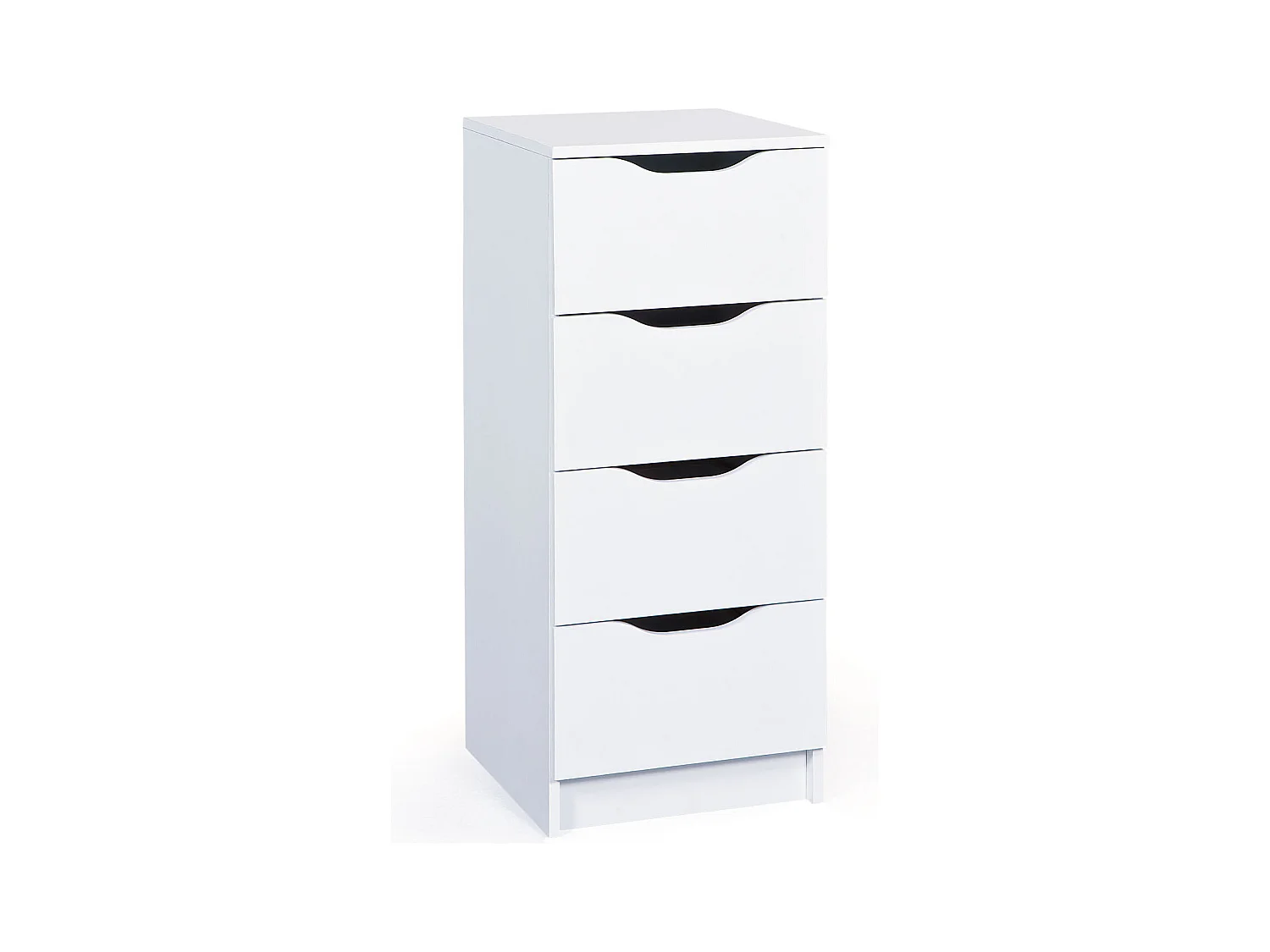 Wung Commode à 4 tiroirs, blanc .