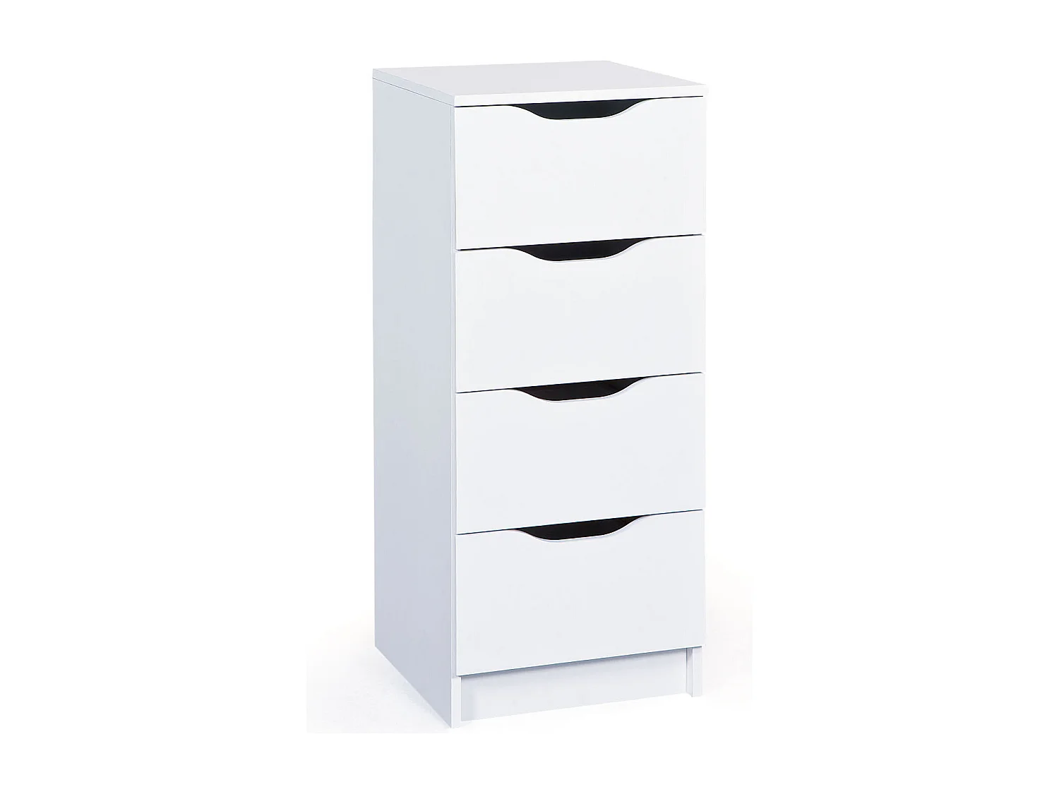 Wung Commode à 4 tiroirs, blanc .