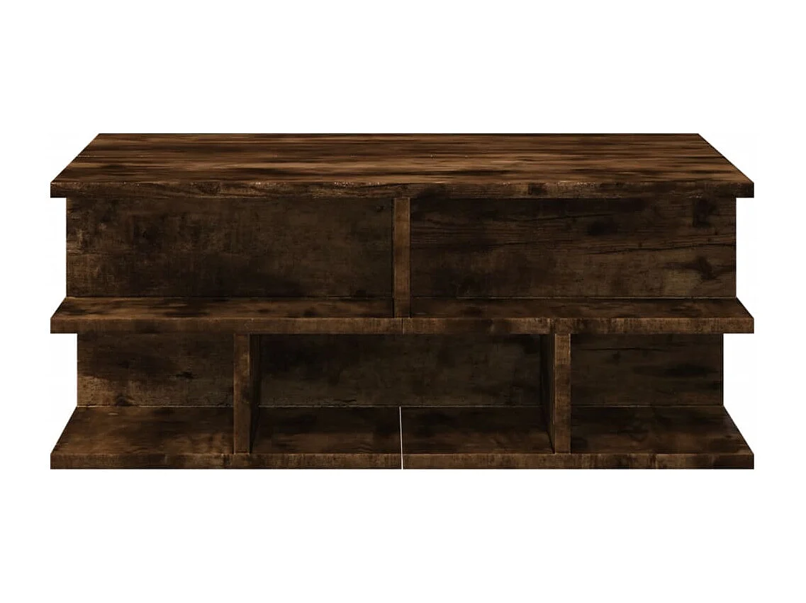 Mesa de centro-Mesa auxiliar de madera maciza de pino negro 55x56x32 cm SHL200567