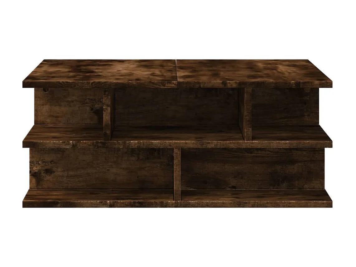 Couchtisch-Wohnzimmertisch-Beistelltische Räuchereiche 70x70x29 cm Holzwerkstoff SHL16143