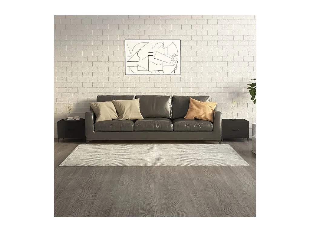 Conjunto de 2 Mesas de Centro | Mesa de apoio com pernas de metal 50x50x40 cm preto