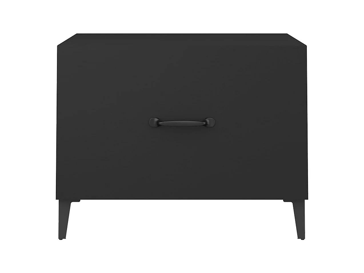 Conjunto de 2 Mesas de Centro | Mesa de apoio com pernas de metal 50x50x40 cm preto
