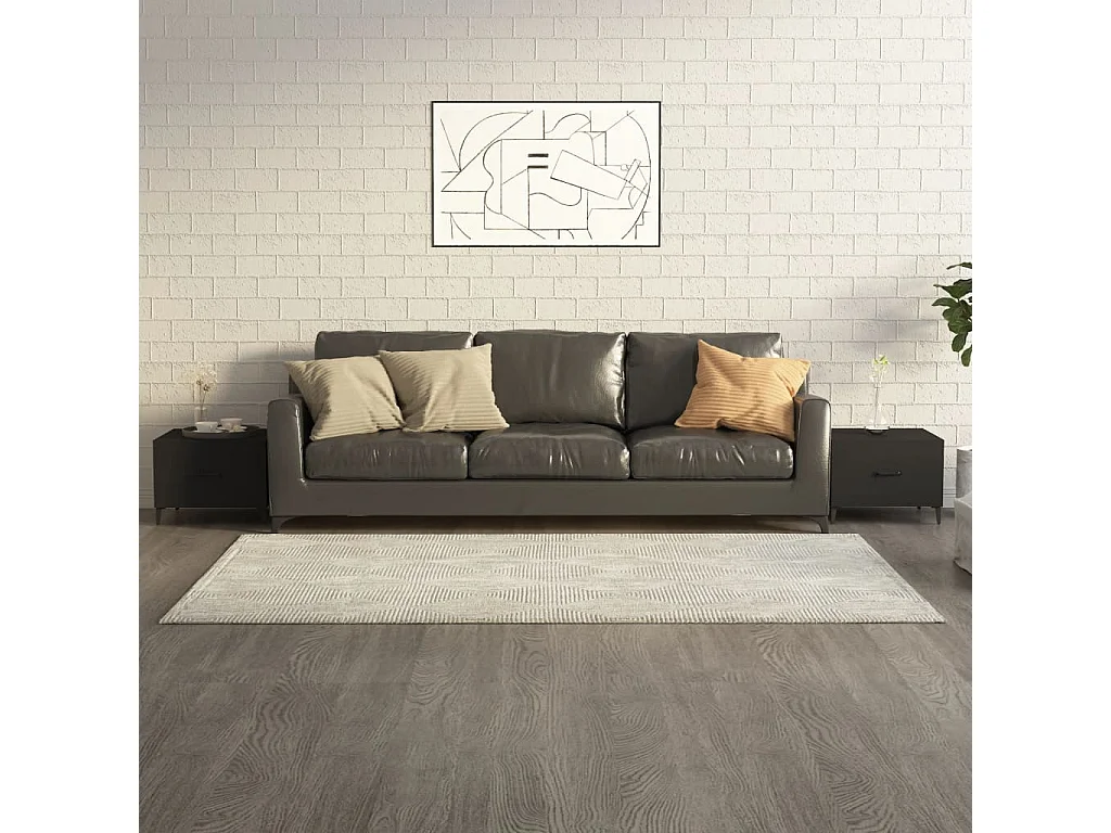 Couchtisch 2er Set-Sofatisch-Beistelltische mit MetallbeinenSchwarz 50x50x40 cm SHL51275