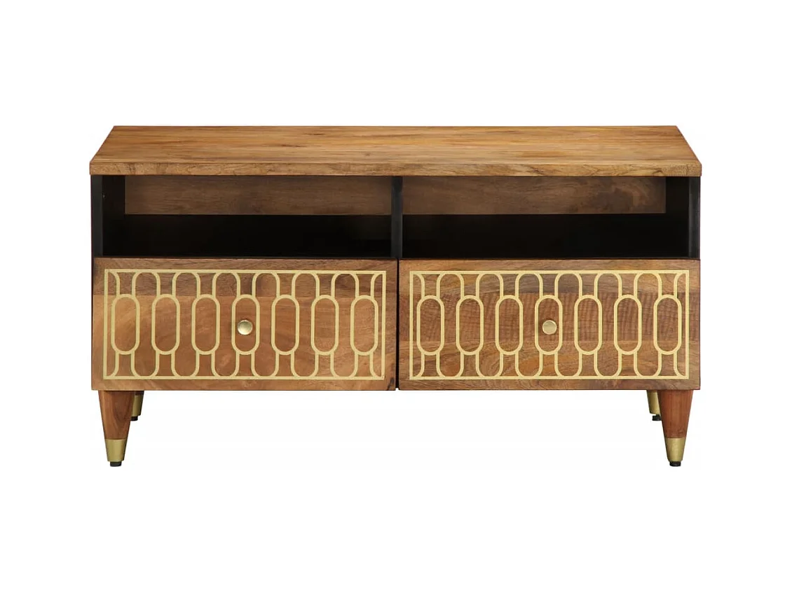 Table basse salon-Table d'appoint 80x54x40 cm bois de manguier massif SHL49486