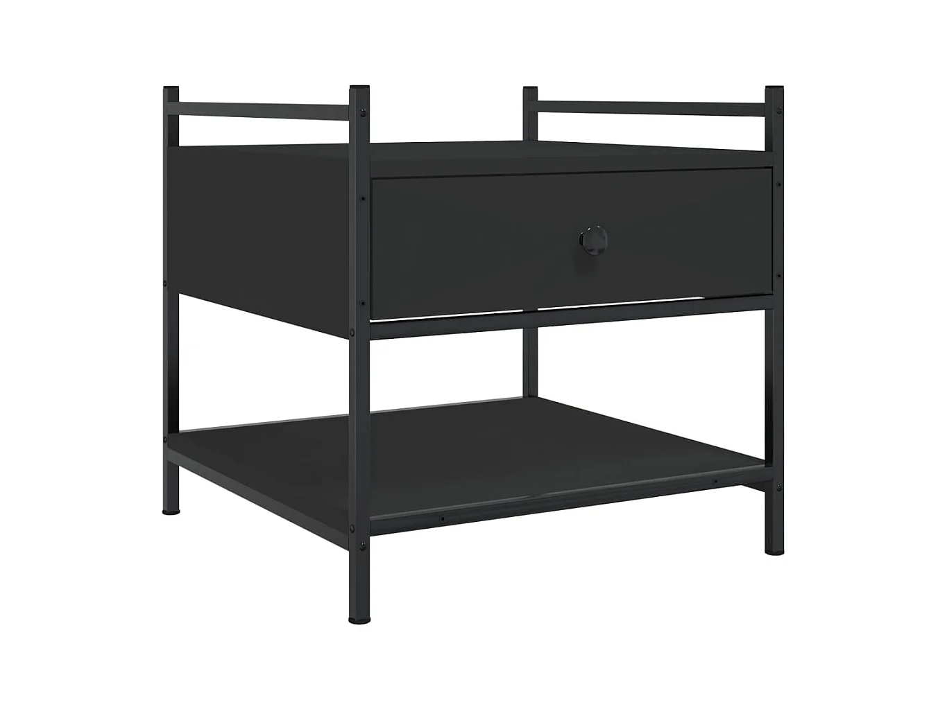 Mesa de centro-Mesa auxiliar acero inoxidable madera maciza reciclada dorado SHL369429