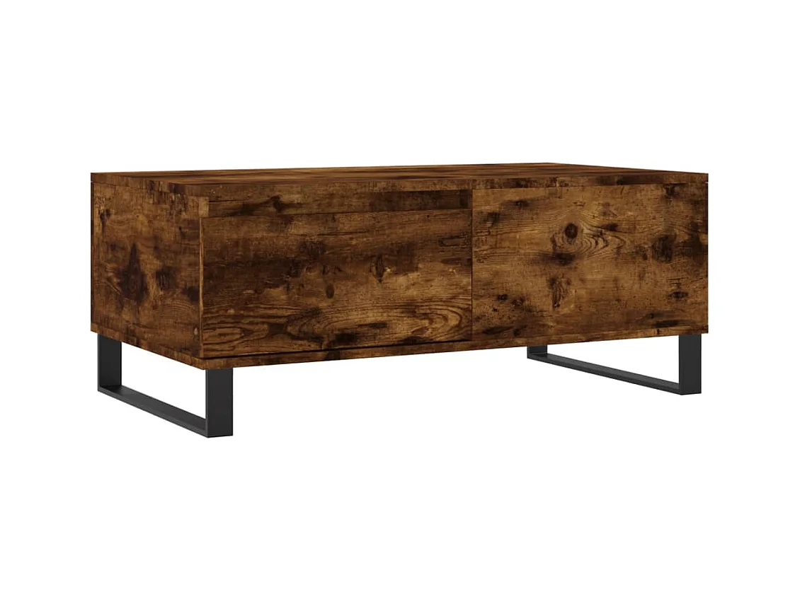 Table basse salon-Table d'appoint Chêne fumé 90x50x36,5 cm Bois d'ingénierie SHL27426