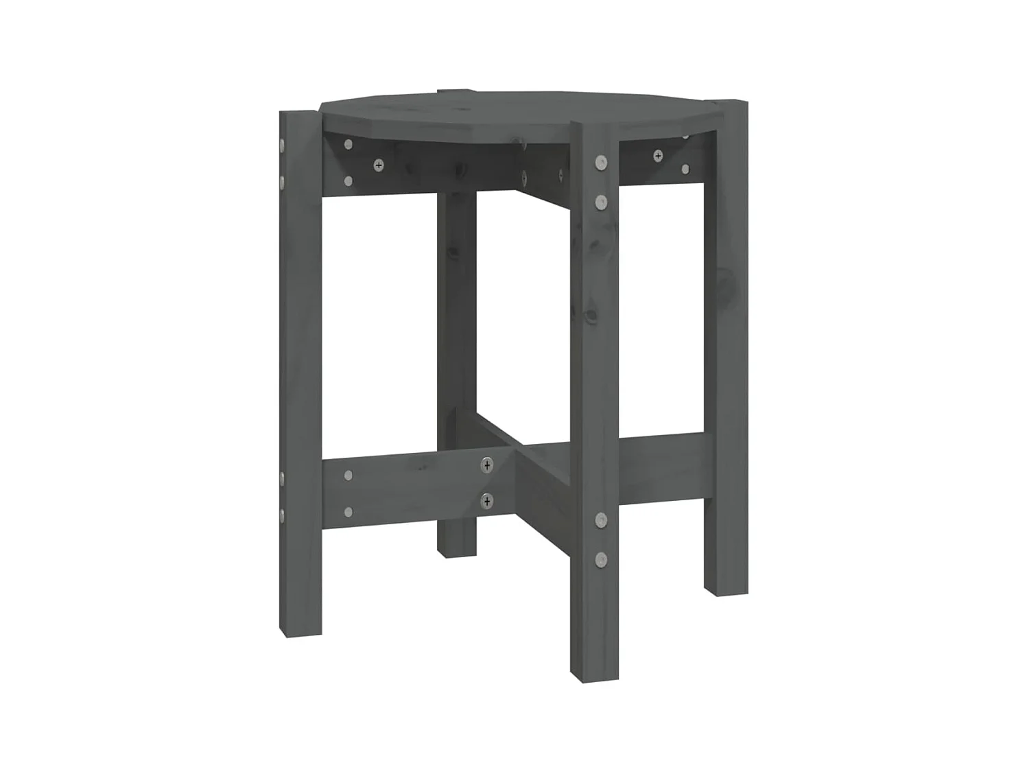 Table basse salon-Table d'appoint Gris Ø 42,5x45 cm Bois massif de pin SHL5470
