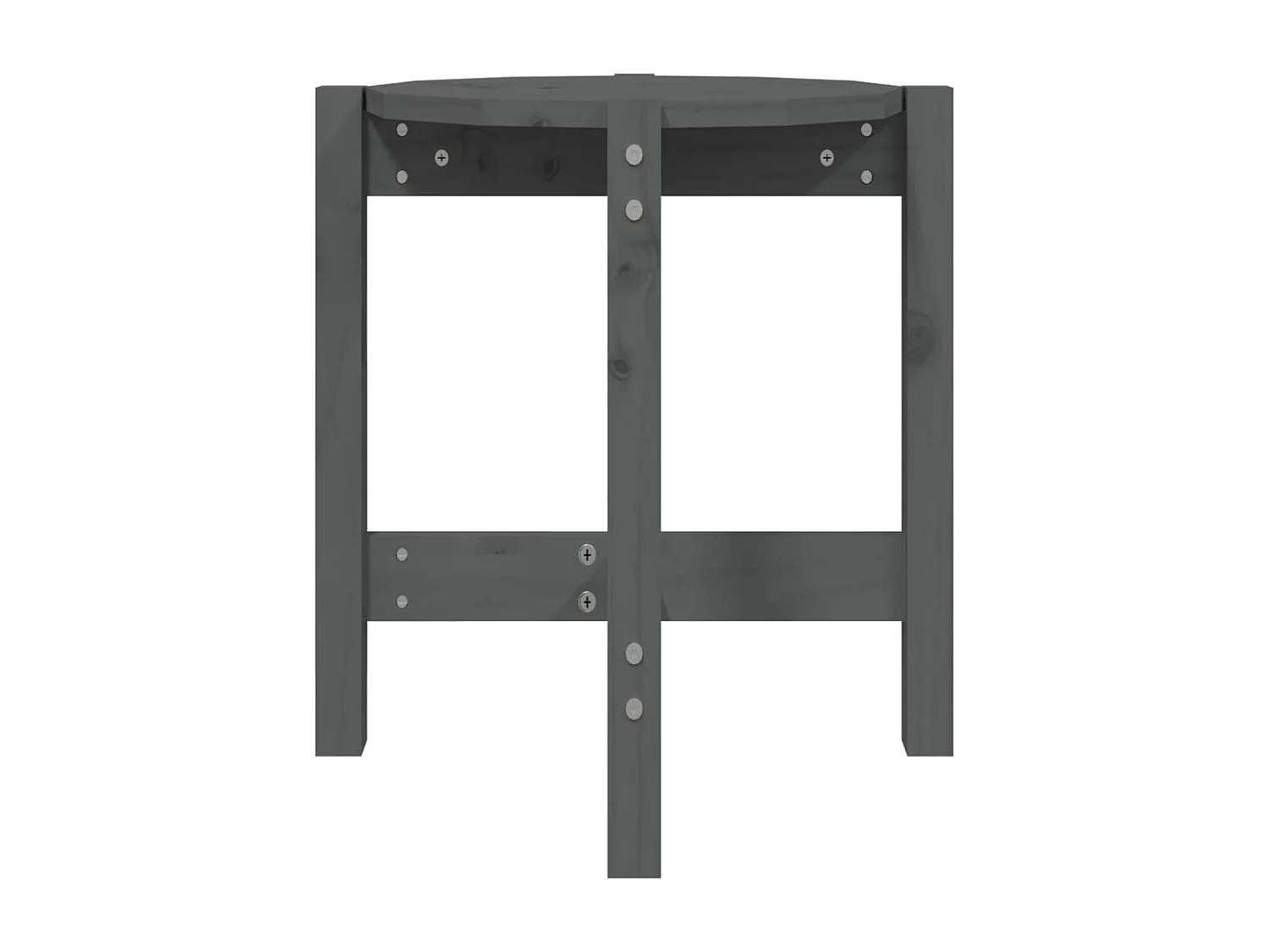 Table basse salon-Table d'appoint Gris Ø 42,5x45 cm Bois massif de pin SHL5470