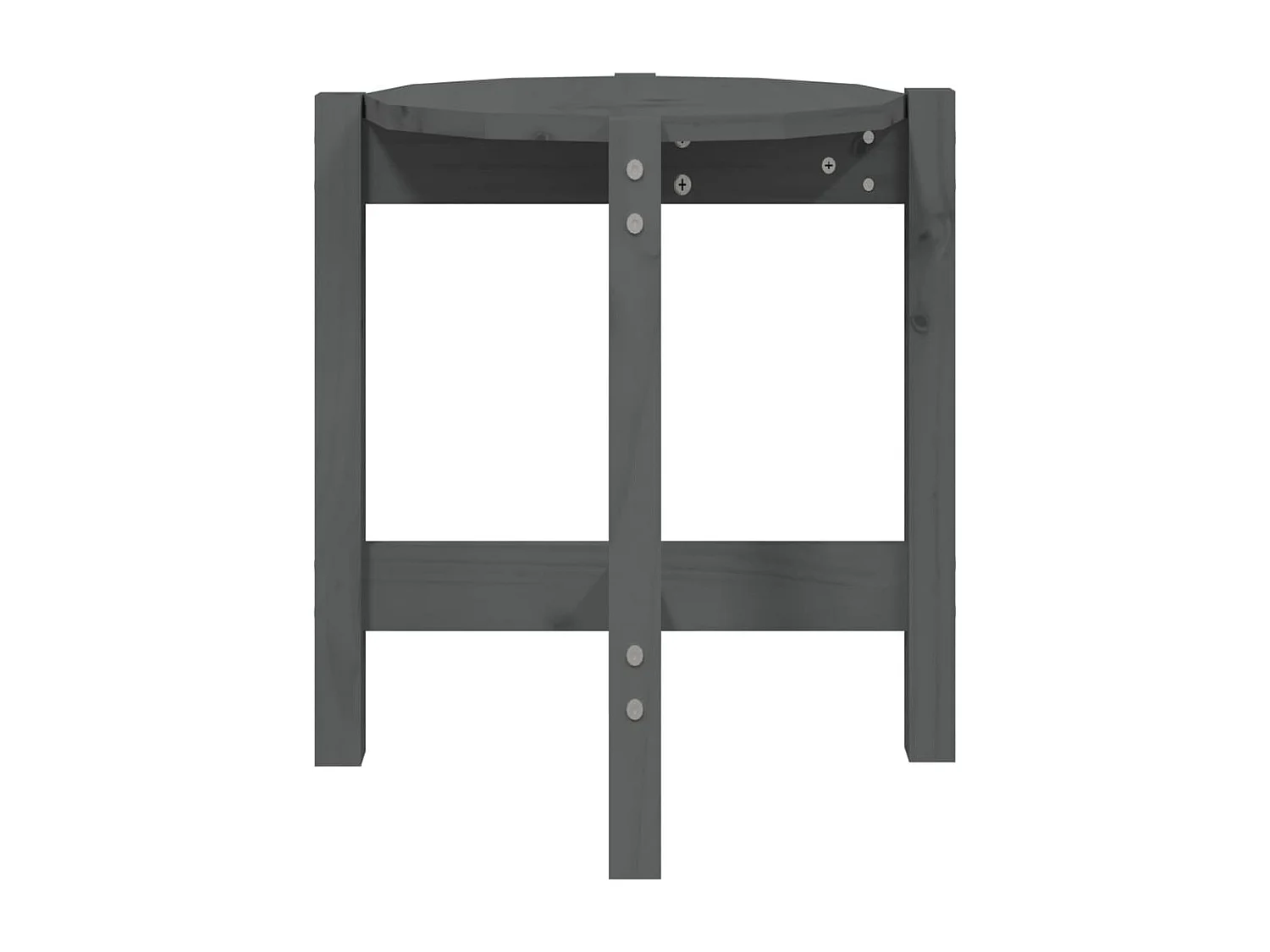 Table basse salon-Table d'appoint Gris Ø 42,5x45 cm Bois massif de pin SHL5470