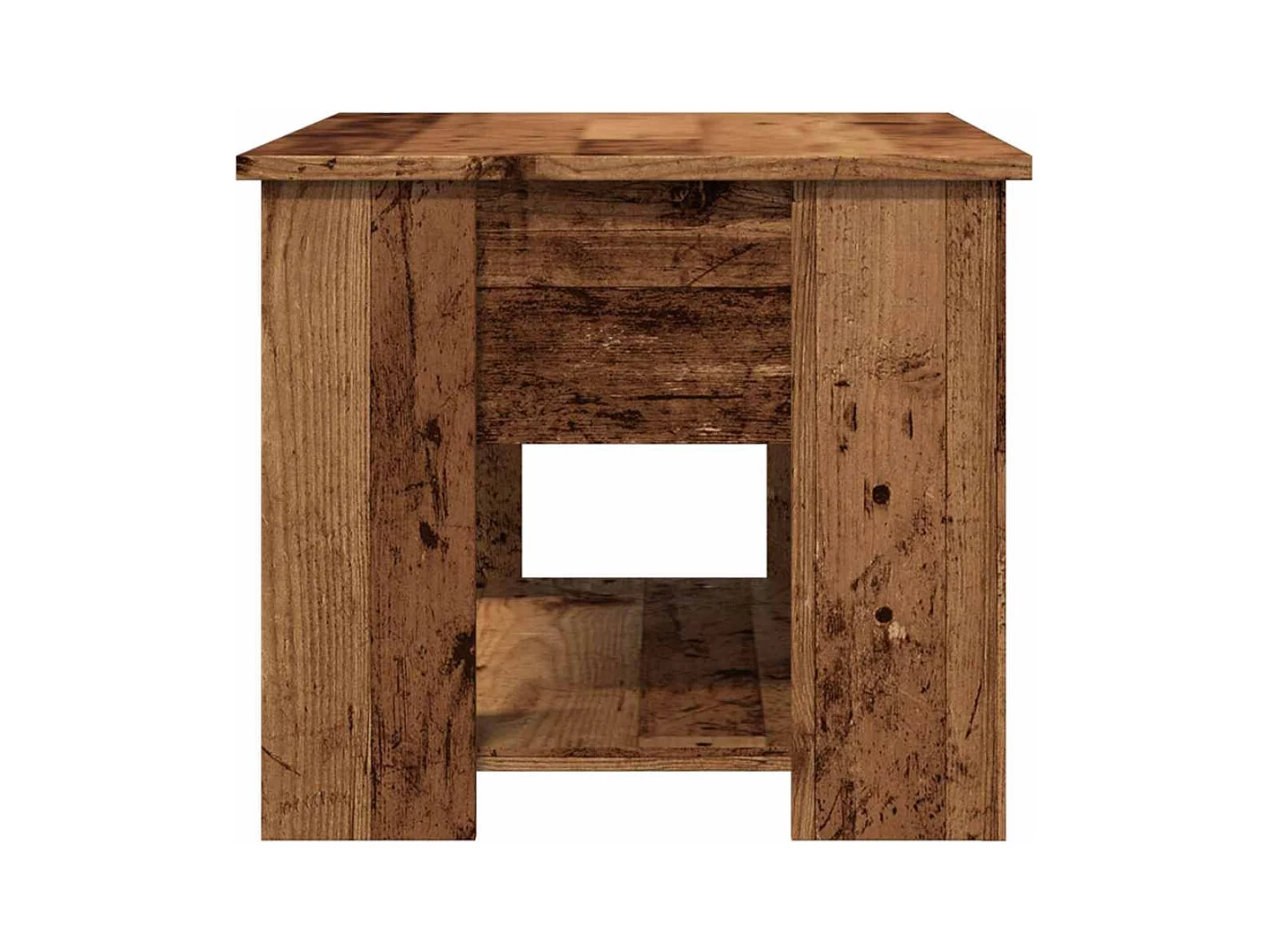 Mesa de centro-Mesa auxiliar teca reciclada maciza 90x50x41 cm SHL4469