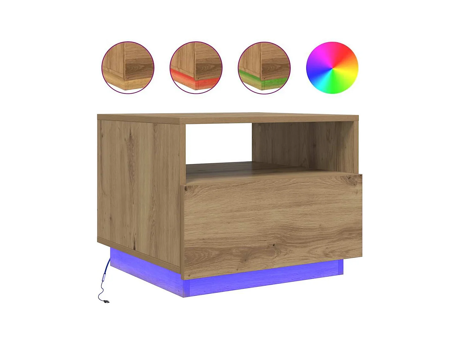Mesa de centro-Mesa auxiliar-Mesita de centro de madera maciza de abeto 110x50x33,5 cm SHL454844