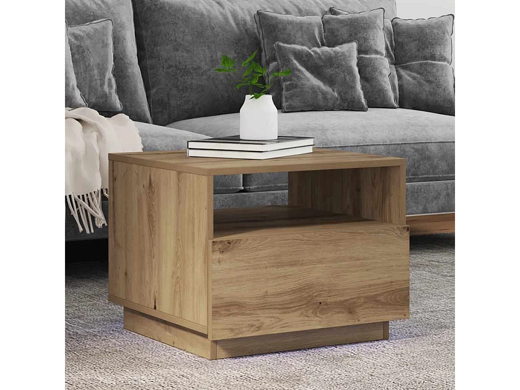 Mesa de centro-Mesa auxiliar-Mesita de centro de madera maciza de abeto 110x50x33,5 cm SHL454844