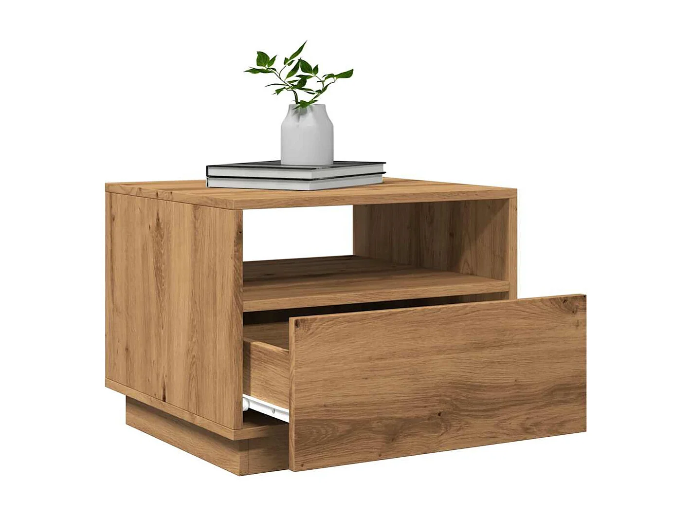 Mesa de centro-Mesa auxiliar-Mesita de centro de madera maciza de abeto 110x50x33,5 cm SHL454844