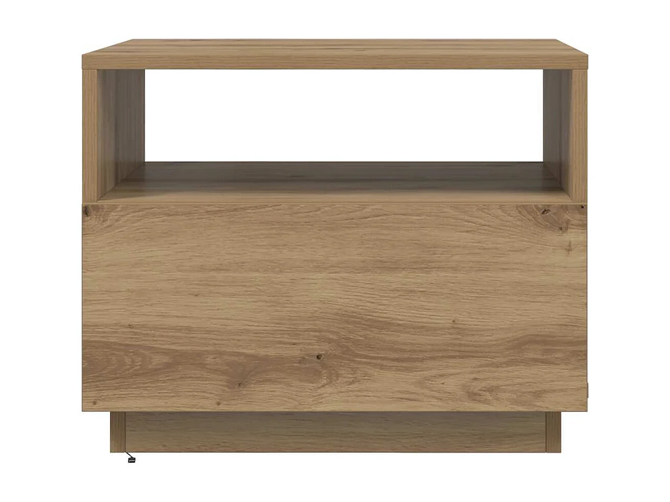 Table basse salon-Table d'appoint-lumières LED-chêne artisanal 50x49x40 cm SHL39045