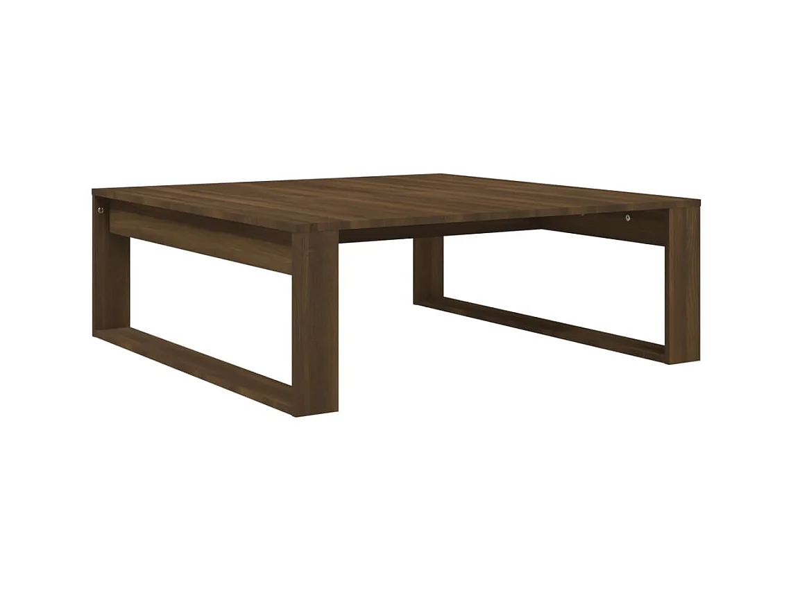 Table basse salon-Table d'appoint Chêne marron 100x100x35 cm Bois d'ingénierie SHL63673