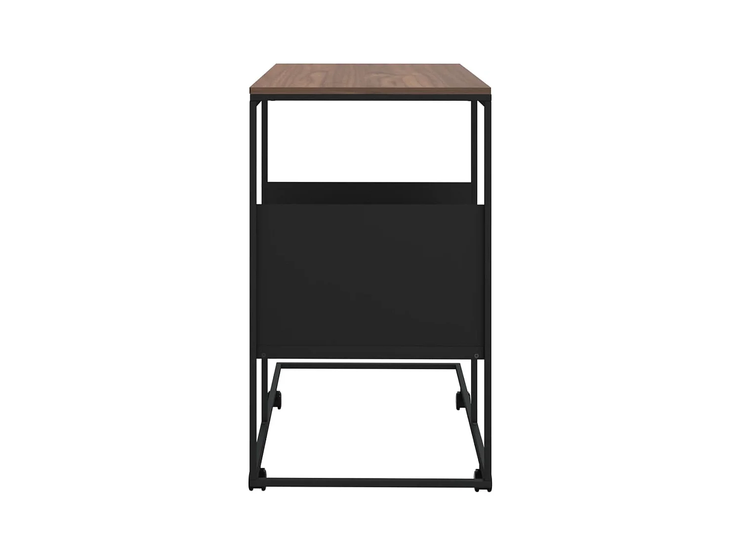Mesa de centro | Mesa de apoio c/ rodas 55x36x63.5 cm derivados de madeira preto
