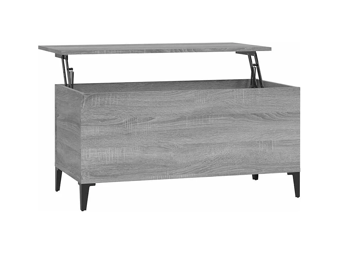 Table basse salon-Table d'appoint Sonoma gris 90x44,5x45 cm Bois d'ingénierie SHL24602