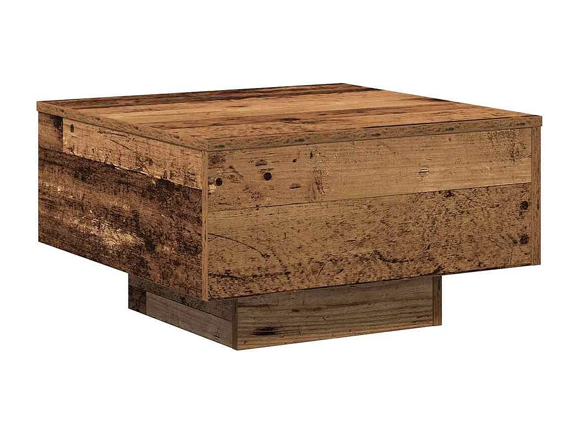 Salontafel | Koffietafel Oud hout 55 x 55 x 31 cm Bewerkt hout
