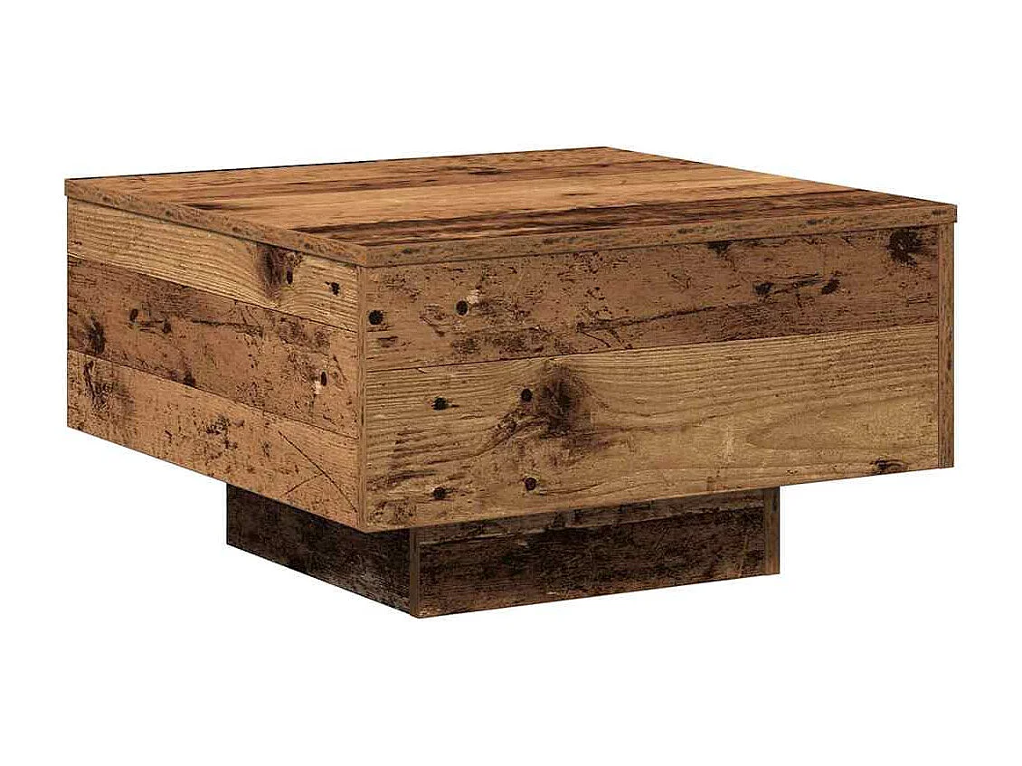 Salontafel | Koffietafel Oud hout 55 x 55 x 31 cm Bewerkt hout