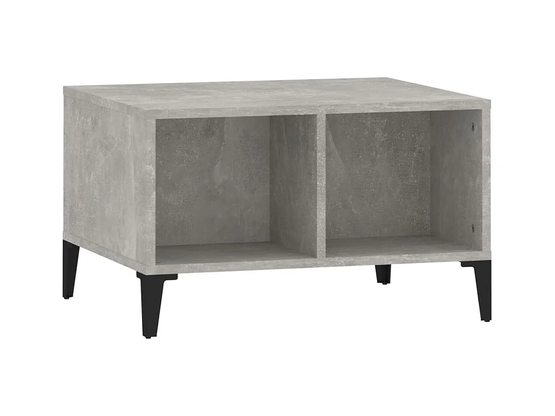 Table basse salon-Table d'appoint Gris béton 60x50x36,5 cm Bois d'ingénierie SHL70865