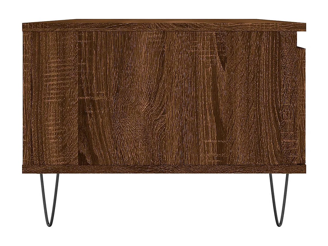 Mesa de centro | Mesa auxiliar madera ingeniería metal gris Sonoma 100x50x45cm SHL73834