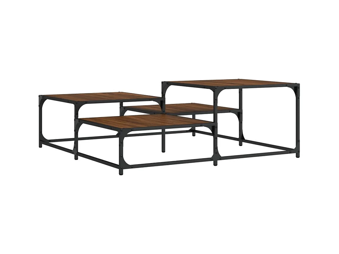 Mesa de centro-Mesa auxiliar de madera maciza de mango 100x60x40 cm SHL2207