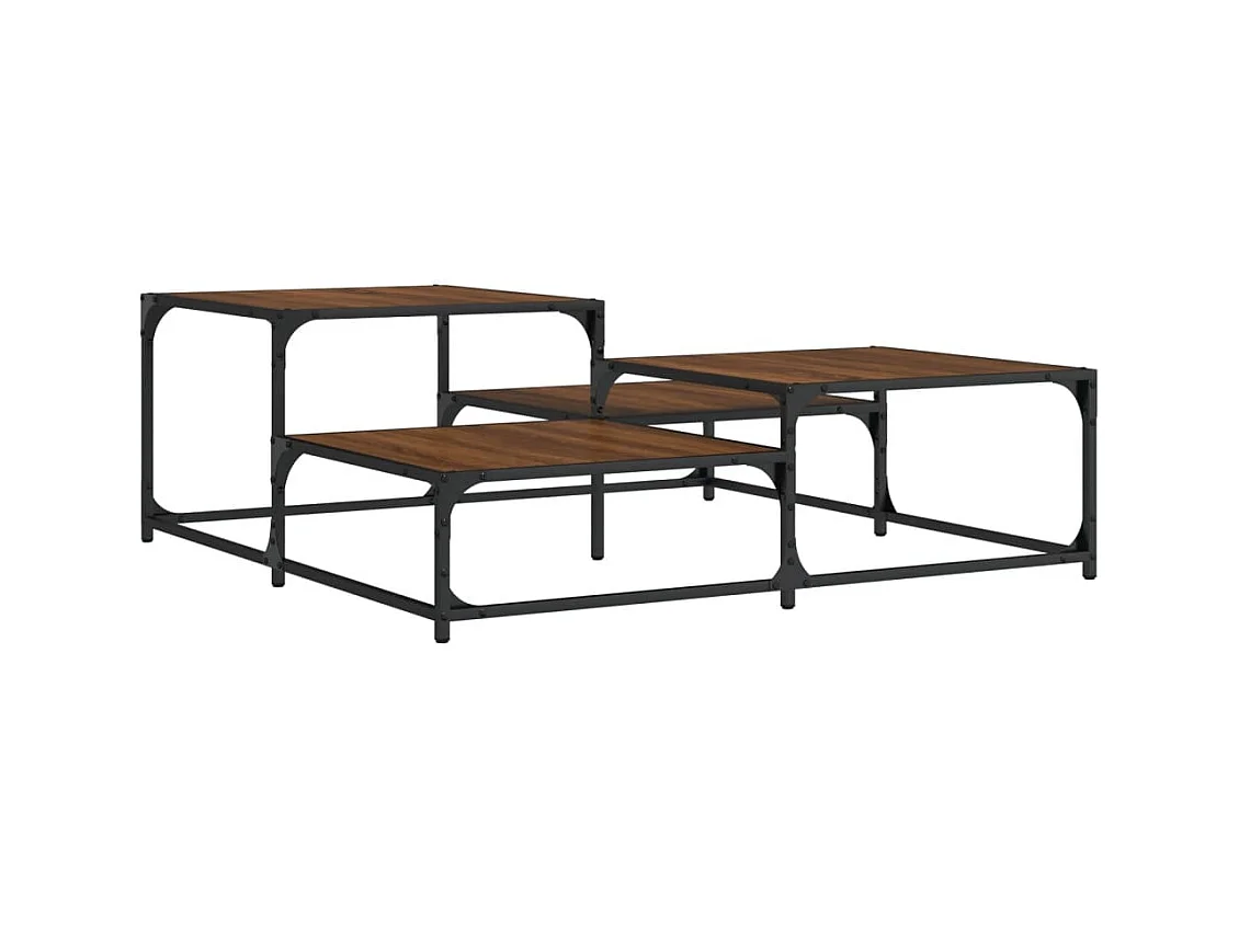 Mesa de centro-Mesa auxiliar de madera maciza de mango 100x60x40 cm SHL2207